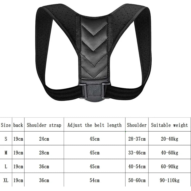 Back Posture Correction Belt Hunchback Prevention Correction of Sitting Posture Unisex Breathable Body Shaping Support Braces