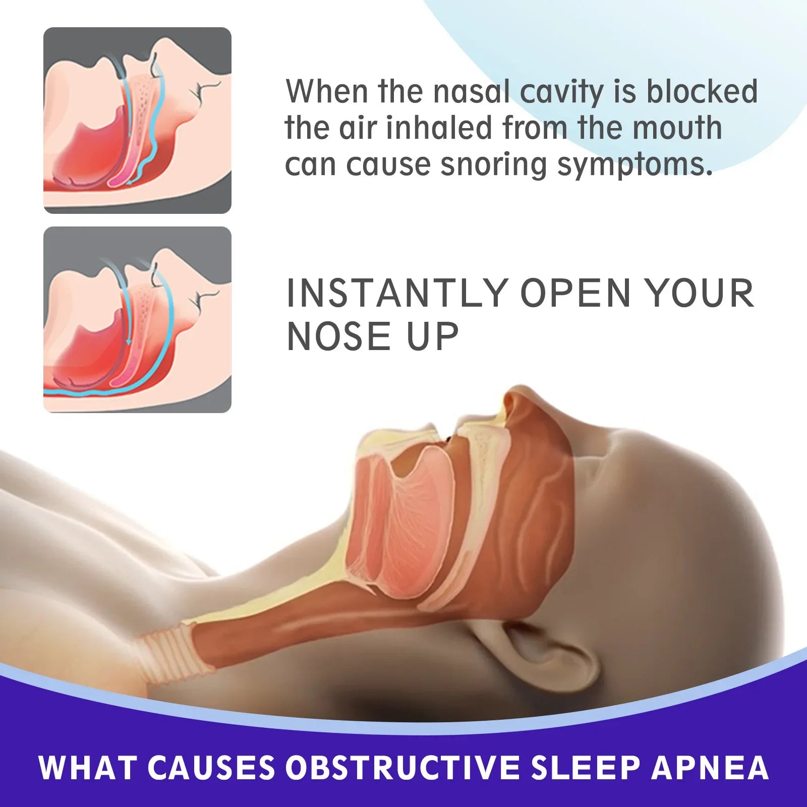 90/60/30Pcs Anti Snoring Nasal Strips Good Way Help Breathing Reduce Snore Nose Patch Better Sleep Easier Breath Aid Decive