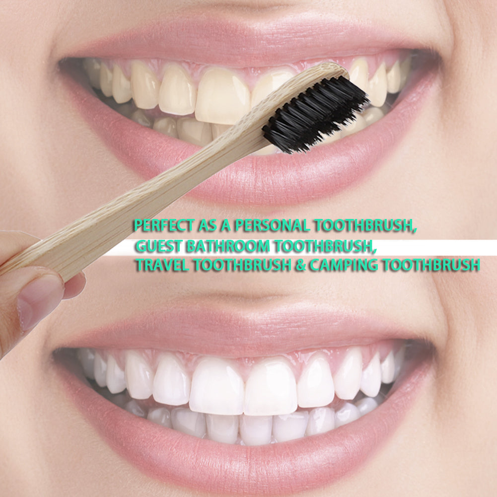 8pcs Travel Eco-friendly Bamboo Wooden Toothbrushes Bristle Oral Tooth Brush Teeth whitening Adult Oral Care