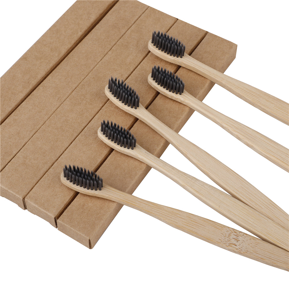 50pcs Natural Bamboo Toothbrush Wood Toothbrushes Soft Bristles Capitellum Fiber Teeth brush Eco-Friendly Oral Tooth Care